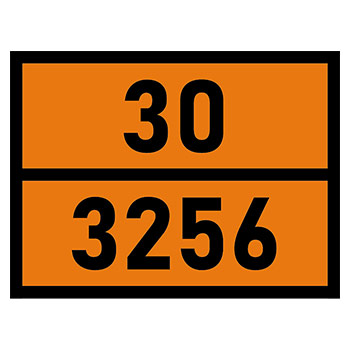 Табличка «Опасный груз 30-3256», Мазут (светоотражающий металл с рельефом, 400х300 мм)